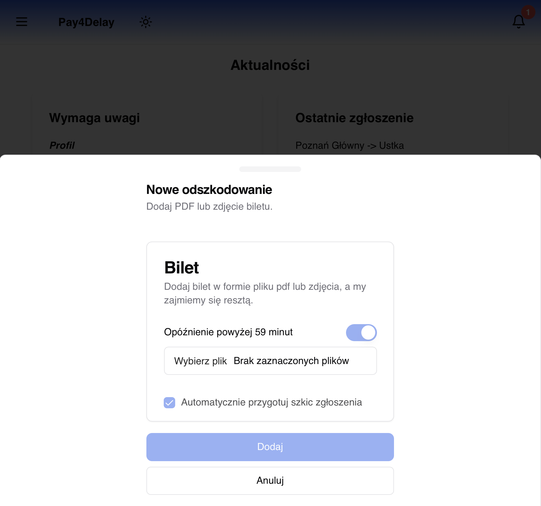 Pay4Delay homepage
